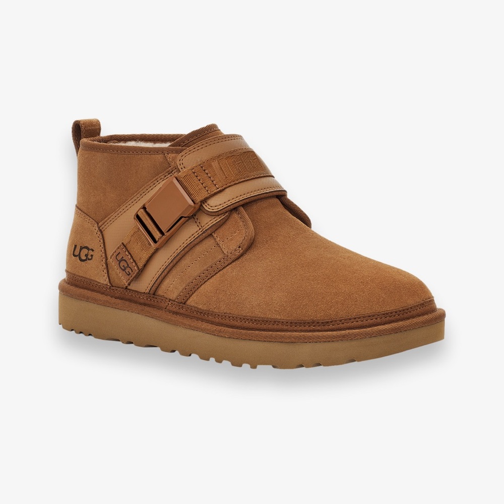 UGG Men’s Chestnut Suede Ankle Boot with Strap